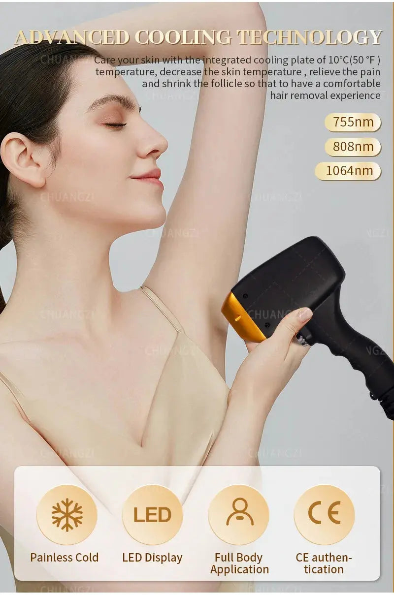 4000W Face 808nm Diode Laser Hair Removal Machine Alexandrit Permanent Painless Physical Underarm Body Care Depilation Equipment Smart_Life_Tech