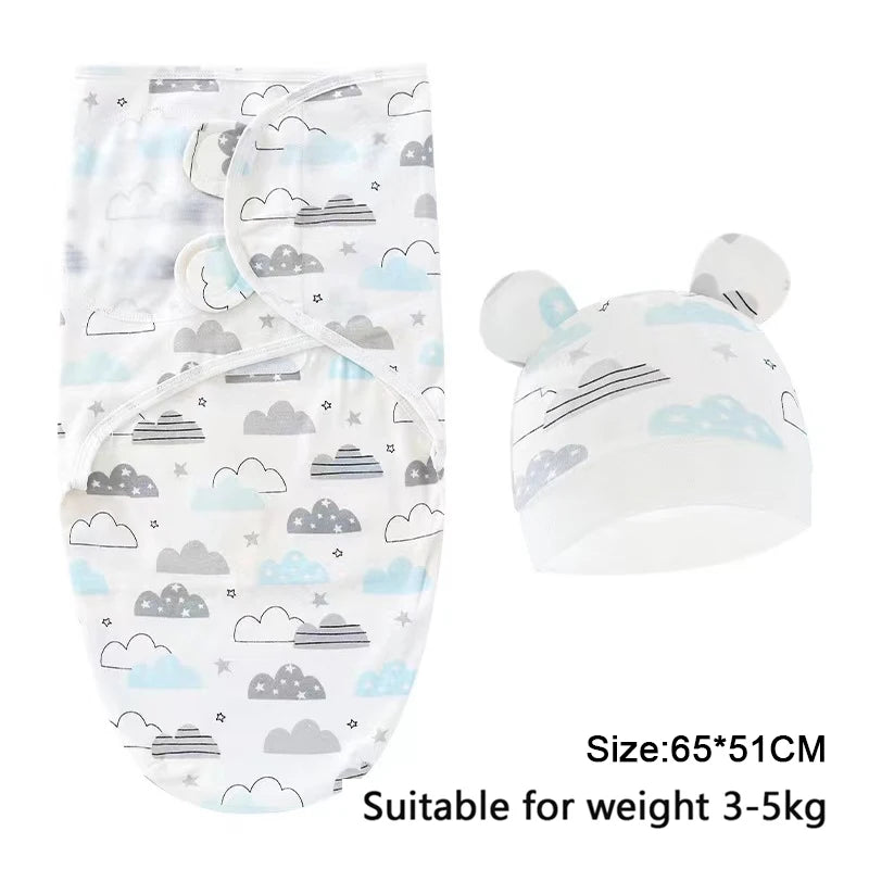 100%Cotton 0-3 Months Newborn Swaddle Sleepsack New Born Baby Swaddling Bedding
