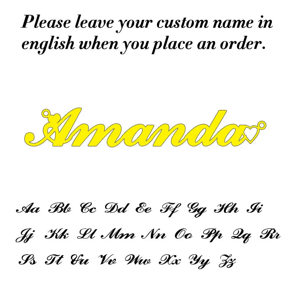 Custom Name Necklace for Women Personalised Cursive Letter Pendant Stainless Steel Jewelry Men Chain Choker Collar Personalizado Smart_Life_Tech