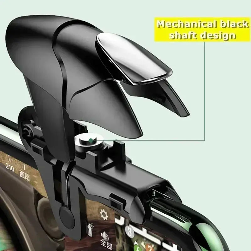 1Pair ABS Black Shark Mobile Phone PUBG Game Trigger Aim Shooting L1R1 Key Button Gamepad Joystick Controller for IPhone Android Smart_Life_Tech