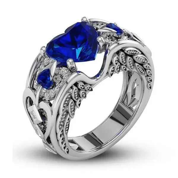 Classic 5 Color Authentic 925 Sterling Silver Ring Multicolor Love Heart Zircon Ring Wedding Jewelry Gift for Mother Anel Bijoux Smart_Life_Tech