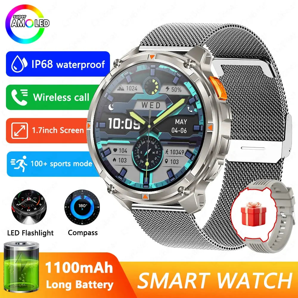 2026 New T-Rex3 Pro 1100mAh Battery Smart Watch GPS path 5ATM Waterproof Sports Run tracker Outdoors Compass Military Smartwatch Smart_Life_Tech