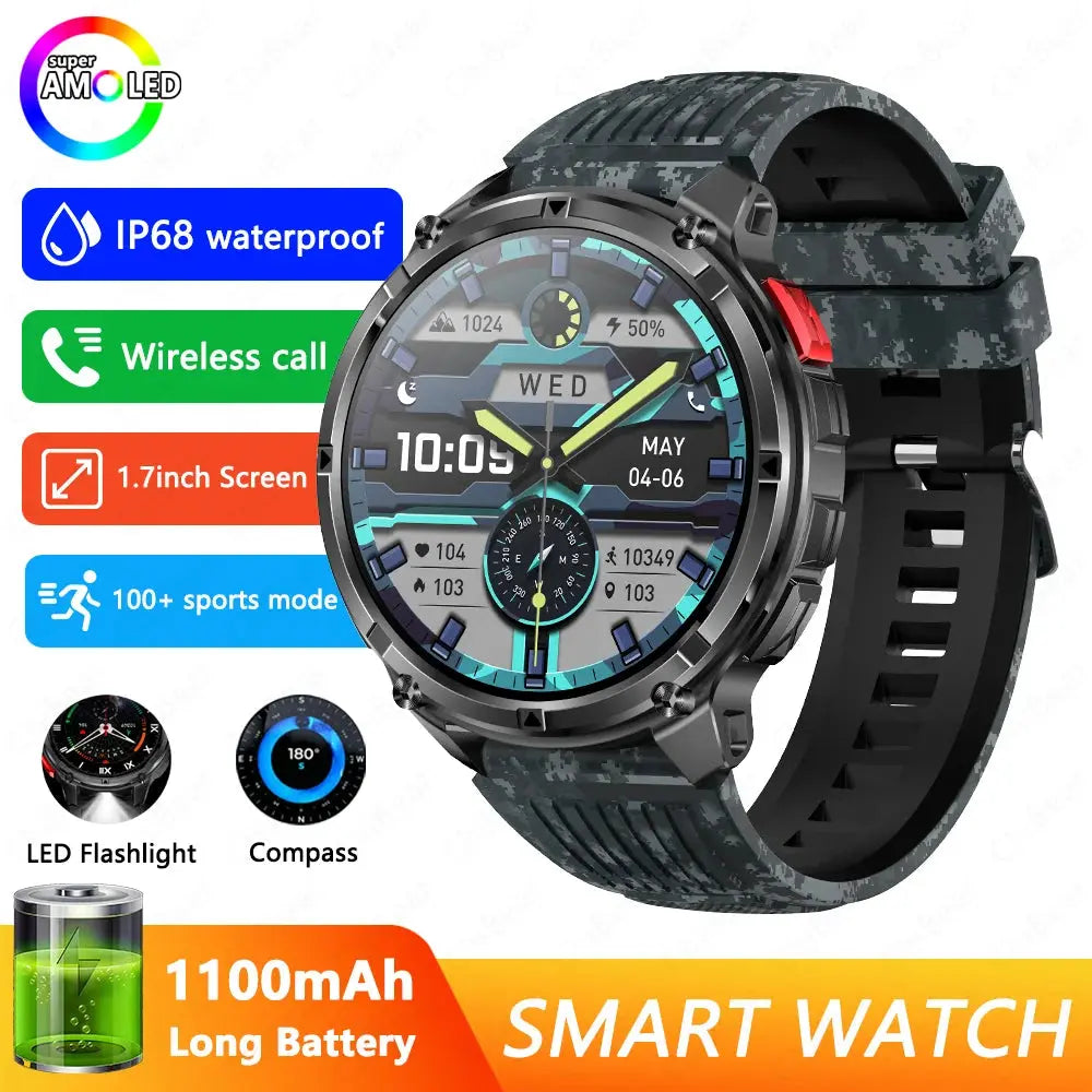 2026 New Military T-Rex3 Ultra 1100mAh Battery Smart Watch 5 ATM Waterproof Compass GPS Sports tracker Outdoors Smartwatches Smart_Life_Tech