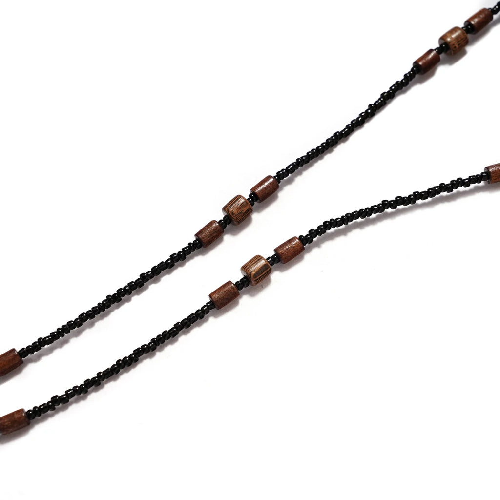 2022 New Wooden Beaded Glasses Chain for Women Fashion Lanyard Acrylic Mask Sunglassses  Strap Cord Hanging Neck Hold