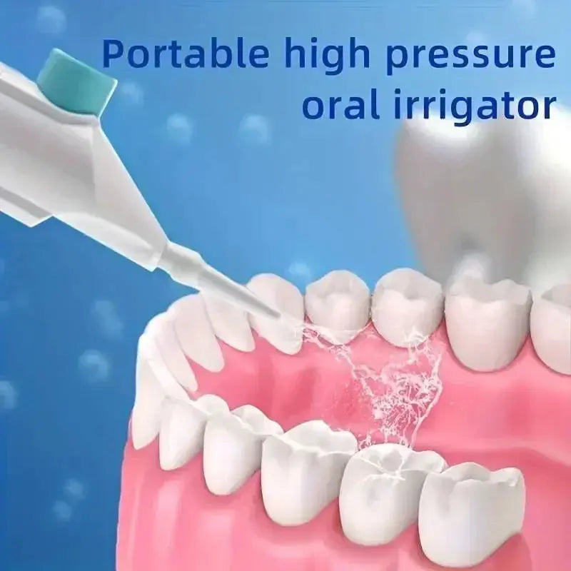 Household High Pressure Oral Irrigator Portable Teeth Clean Water Dental Floss Manual High Pressure Water Toothpick Smart_Life_Tech