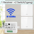 Wireless Smart Light Switch with 1/2/3 Gang RF 433MHz Remote Control Relay Receiver for Led Lamp AC 85-240V 10A DIY Module
