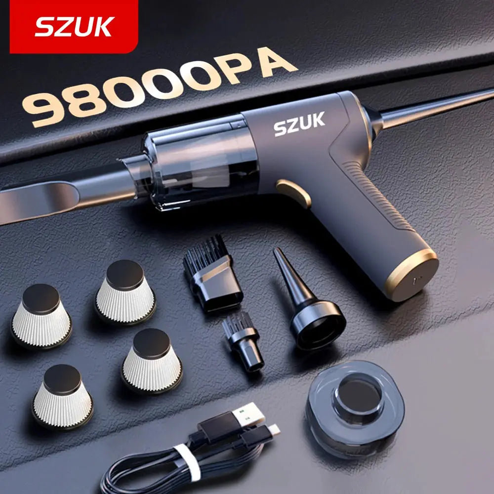 SZUK 2025 Car Vacuum Cleaner New Mini Vacuum Cleaner Strong Suction Wireless Portable Cleaner Handheld vacuum Cleaner for car Smart_Life_Tech