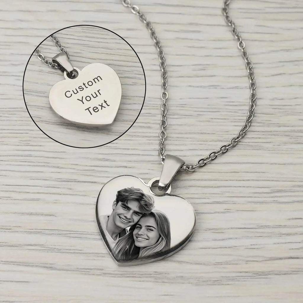 Picture Necklace Personalized for Women,Custom Photo Love Heart Projection Pendant,Customized Valentine's Day gift,gifts for mom Smart_Life_Tech