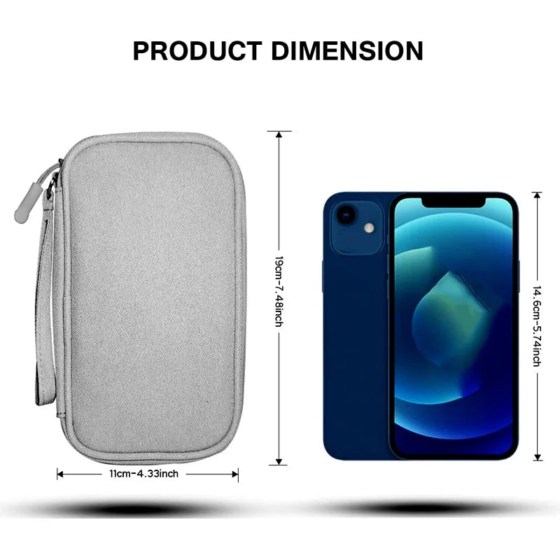 Portable Travel Digital Storage Bag - USB Cable Organizer Headset Charger Case,Multi-Layers Storage Bag for Neatness Convenience