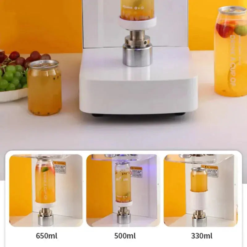 Zip Top Can Sealing Machine Tin Can Sealer Automatic Rotary 5.5mm PET Bottle Soda Water Seamer Beer Juice For Food Beverage Smart_Life_Tech