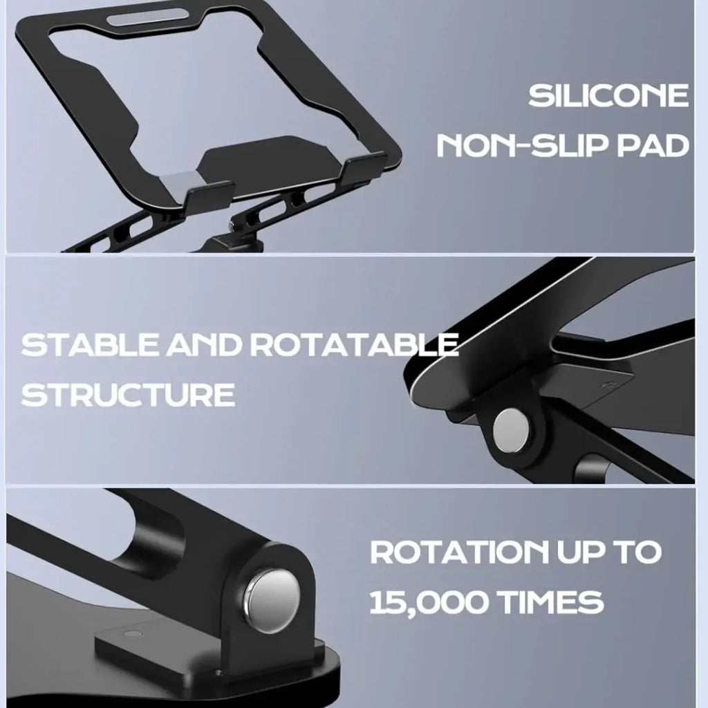 Phone Tablet Stand Adjustable Aluminum Alloy laptop Tablet up to 17 "Laptop Portable Folding stand Cooling stand support Smart_Life_Tech