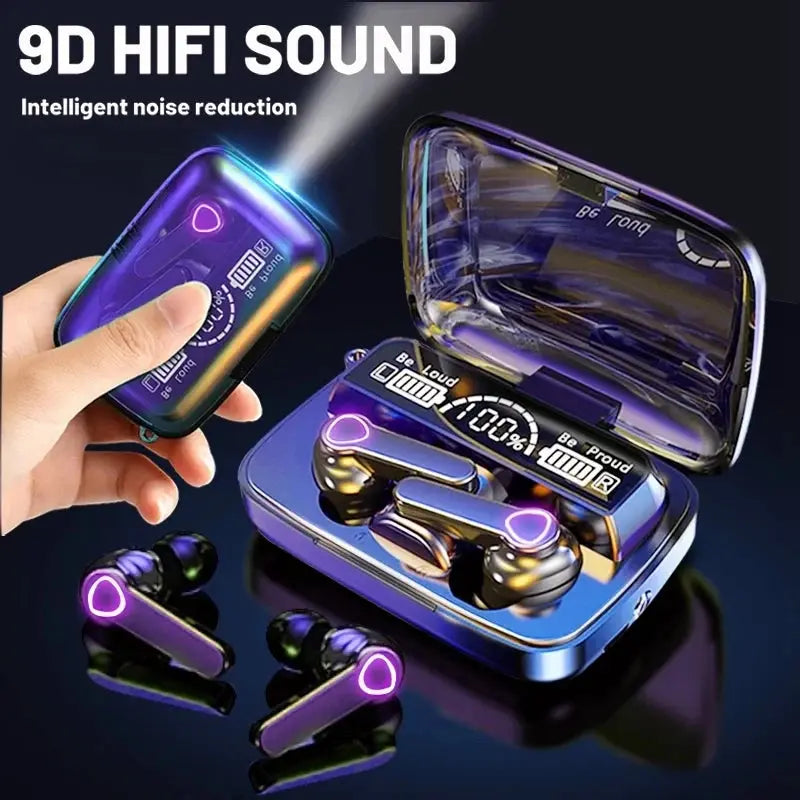 Original M19 Bluetooth Headset Wireless In-Ear Sports Intelligente Touch Led Displaymirror Warehouse Charging Treasure Earphone Smart_Life_Tech