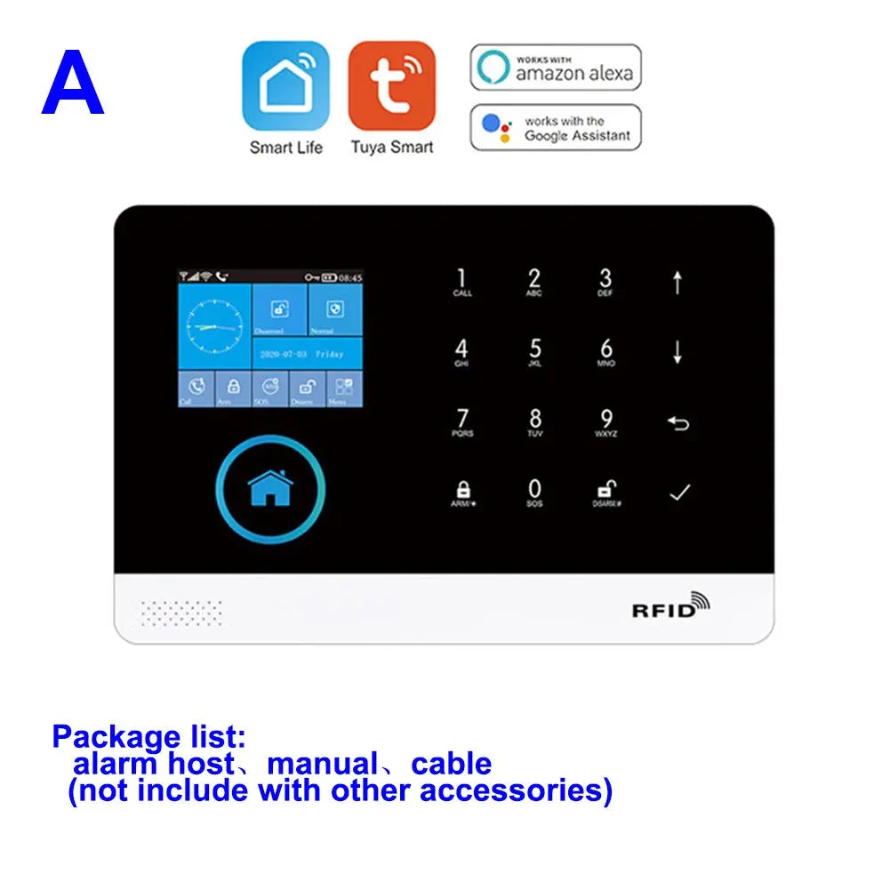 TAIBOAN PG103 2.4 inch Screen 4G WIFI GSM Home Bulgar Security System for Home 433MHz APP Control RFID Card with PIR Motion Smart_Life_Tech