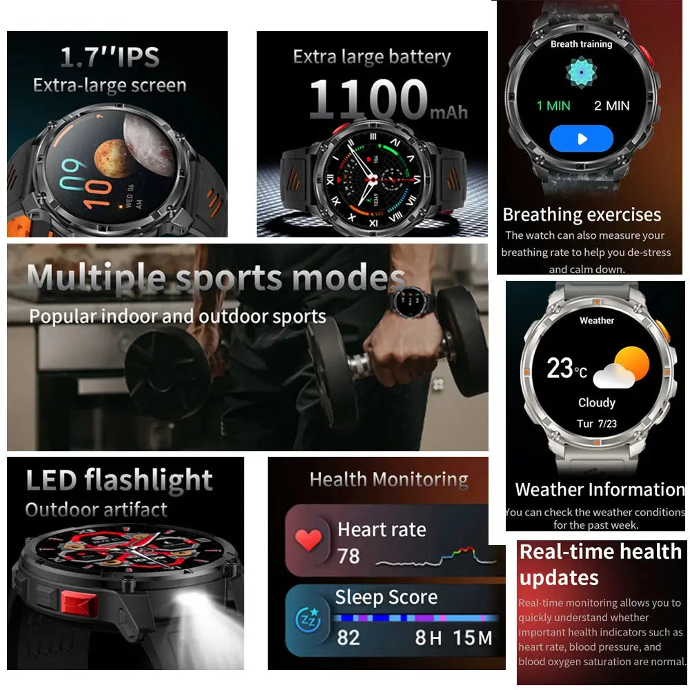 2026 New T-Rex3 Pro 1100mAh Battery Smart Watch GPS path 5ATM Waterproof Sports Run tracker Outdoors Compass Military Smartwatch Smart_Life_Tech