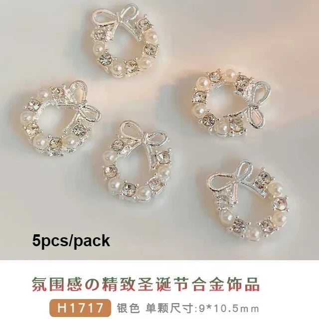 Ribbon Pearl Ball Nail Art Accessories Decorations Tools