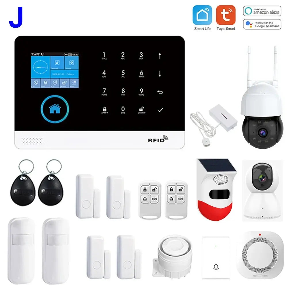 TAIBOAN PG103 2.4 inch Screen 4G WIFI GSM Home Bulgar Security System for Home 433MHz APP Control RFID Card with PIR Motion Smart_Life_Tech