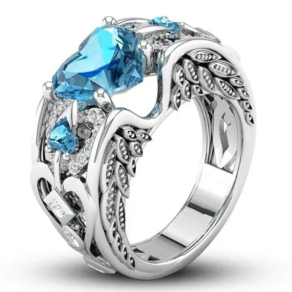 Classic 5 Color Authentic 925 Sterling Silver Ring Multicolor Love Heart Zircon Ring Wedding Jewelry Gift for Mother Anel Bijoux Smart_Life_Tech