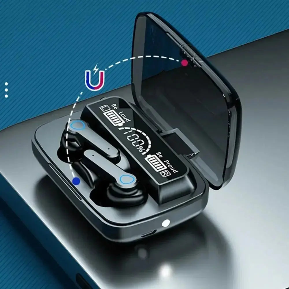 Original M19 Bluetooth Headset Wireless In-Ear Sports Intelligente Touch Led Displaymirror Warehouse Charging Treasure Earphone Smart_Life_Tech