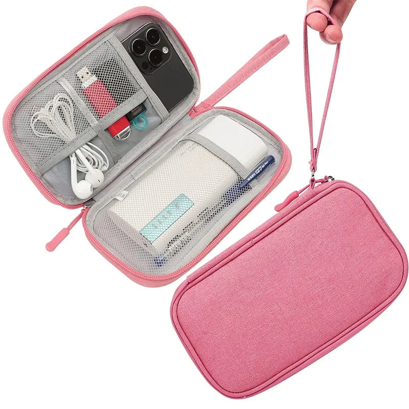 Portable Travel Digital Storage Bag - USB Cable Organizer Headset Charger Case,Multi-Layers Storage Bag for Neatness Convenience