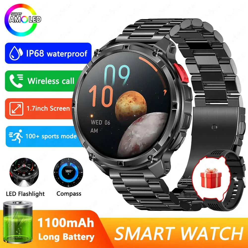 2026 New T-Rex3 Pro 1100mAh Battery Smart Watch GPS path 5ATM Waterproof Sports Run tracker Outdoors Compass Military Smartwatch Smart_Life_Tech