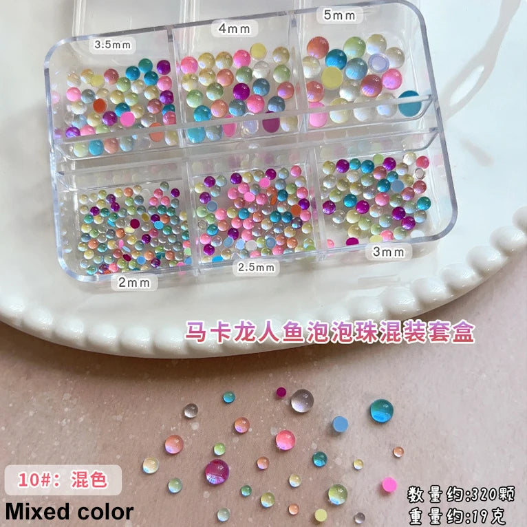 Ribbon Pearl Ball Nail Art Accessories Decorations Tools