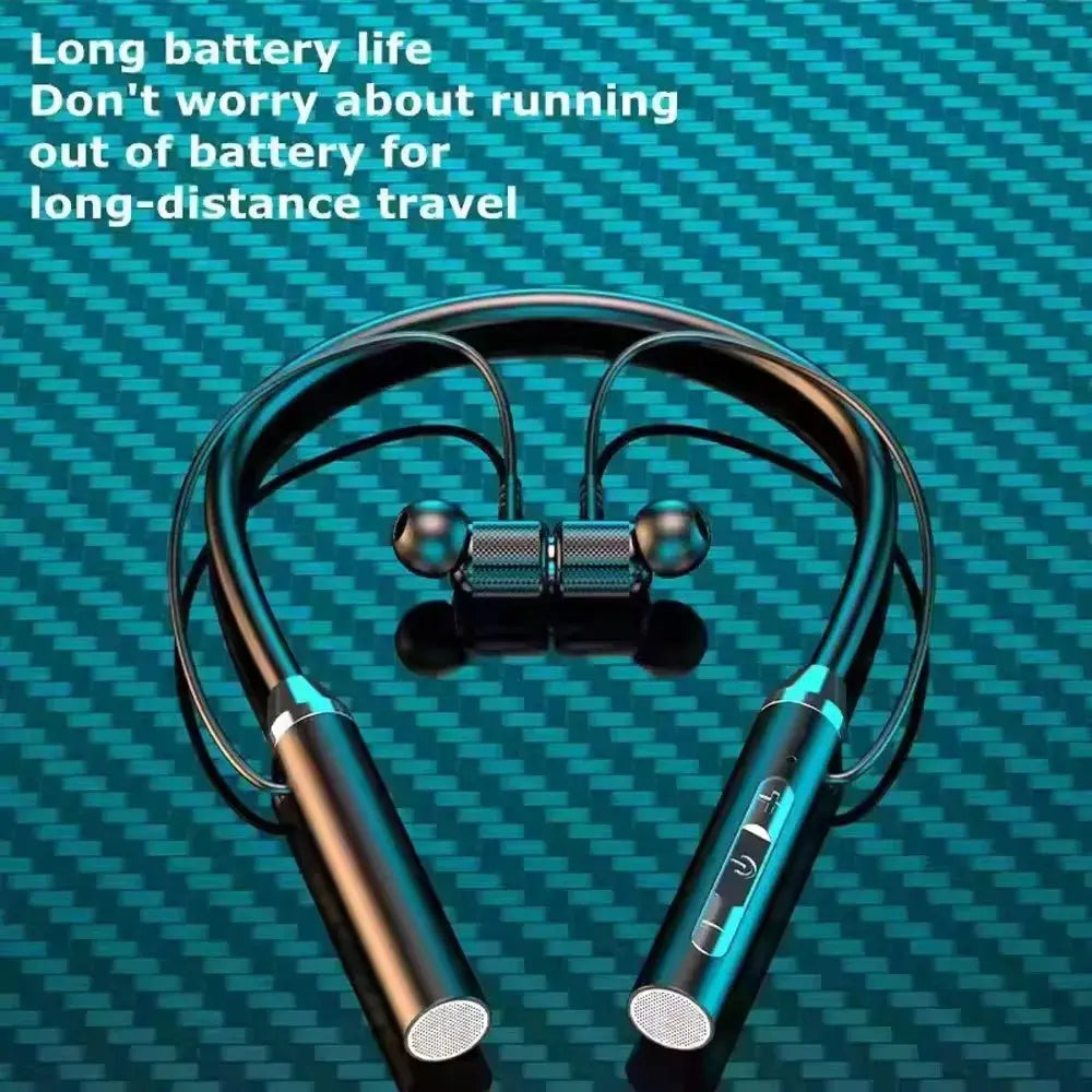 Wireless Bluetooth Earphones Neckband Headphones Gaming Stereo Sports Headset Halter Waterproof Magnetic Earbud with LED Display Smart_Life_Tech