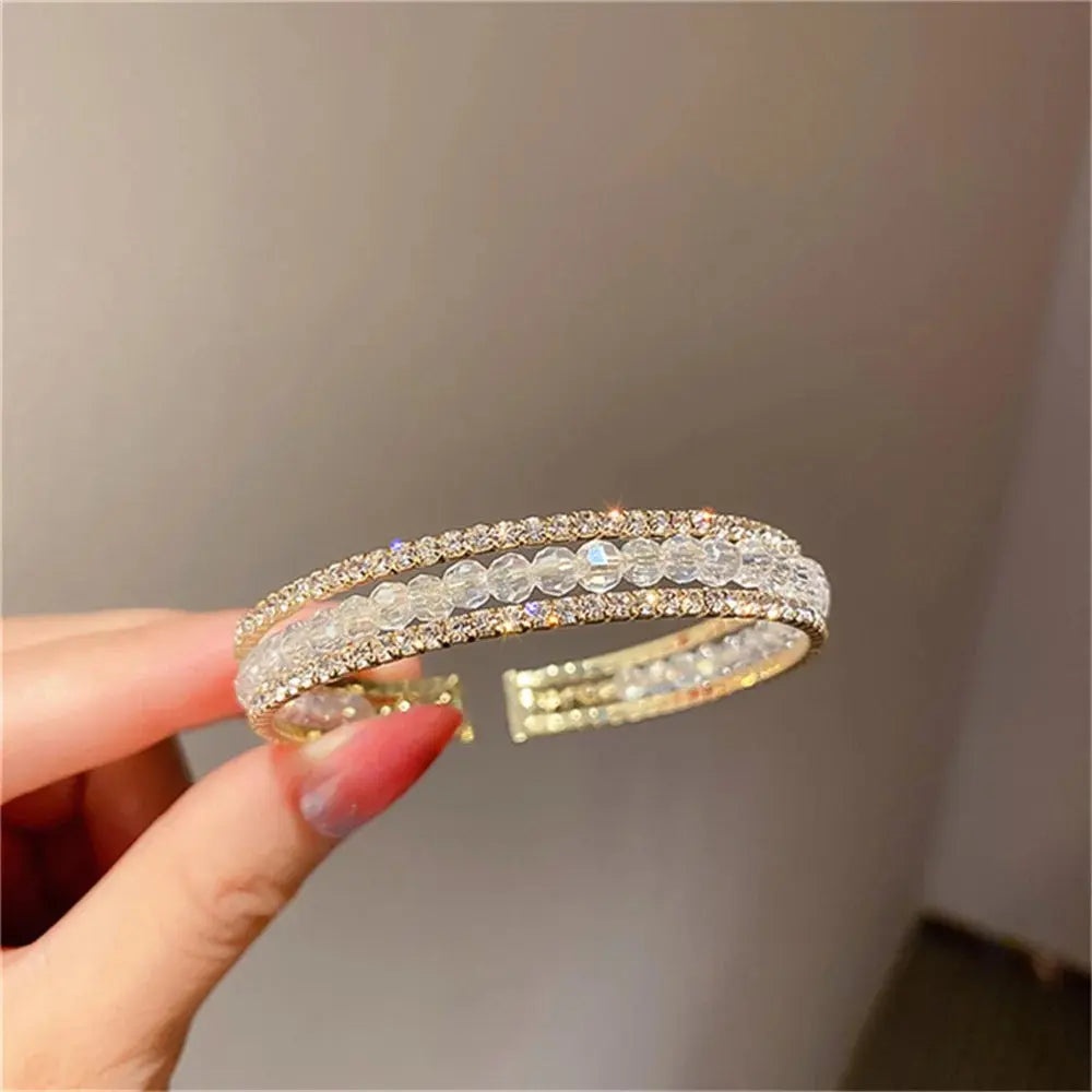 Stainless Steel Tennis Bracelets For Women Adjustable AAA Cubic Zirconia Crystal Choker Bead Chain Pendant Necklace Fine Jewelry Smart_Life_Tech