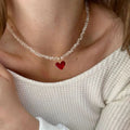 Vintage Zircon Crystal Heart Pendant Geometric Baroque Transparent Crystal Chain Necklace for Women Choker Party Jewelry N478 Smart_Life_Tech